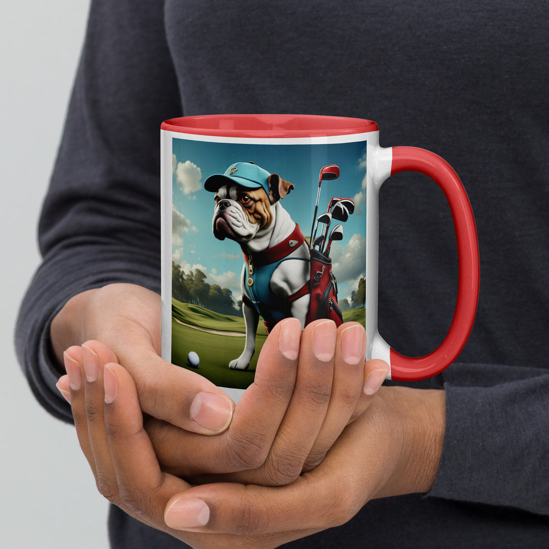 Catahoula Bulldog Golfer- Mug with Color Inside