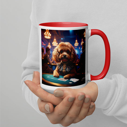 Cavapoo General- Mug with Color Inside v8