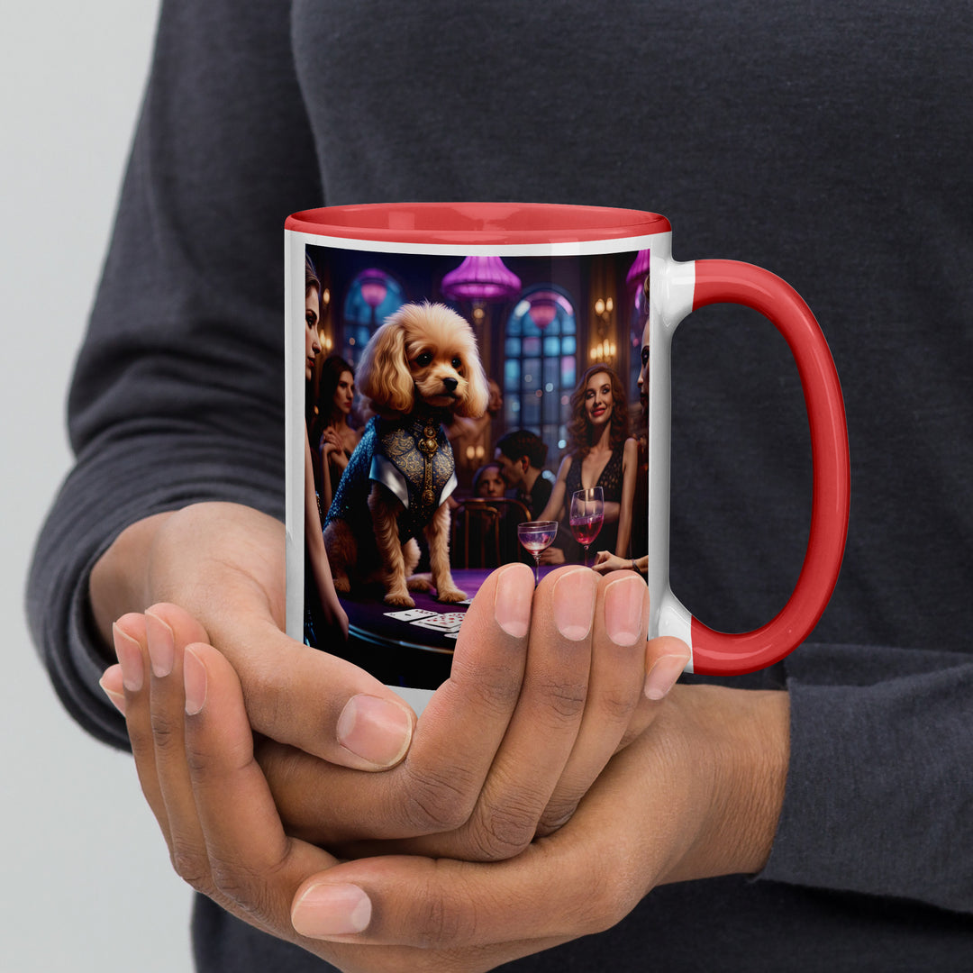 Cavapoo General- Mug with Color Inside v13