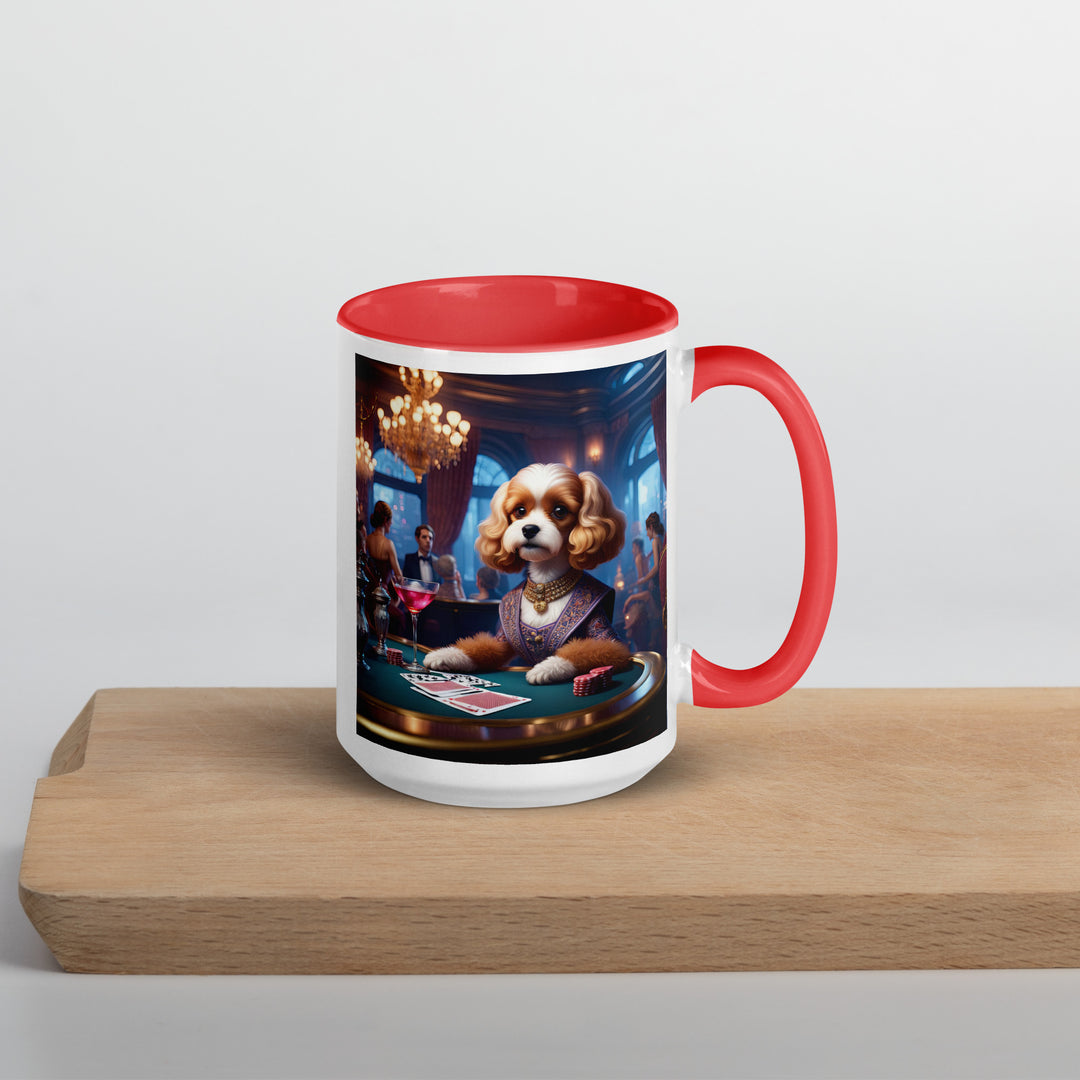 Cavapoo General- Mug with Color Inside v18