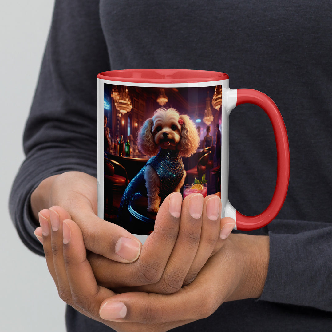 Cavapoo General- Mug with Color Inside v22