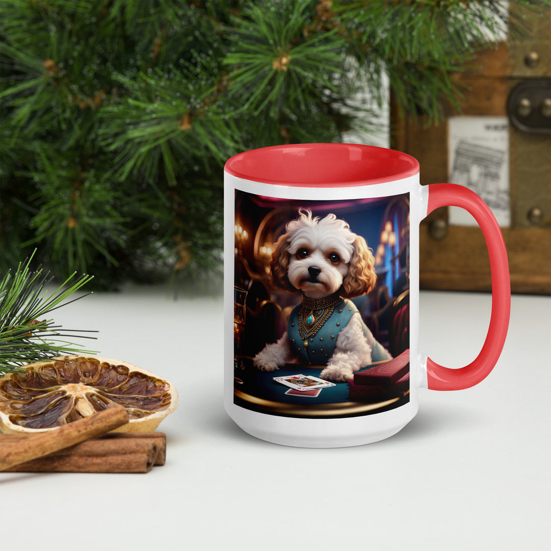 Cavapoo General- Mug with Color Inside v26