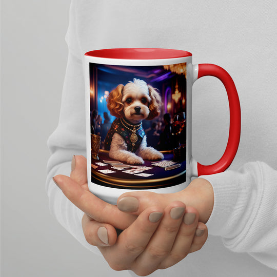 Cavapoo General- Mug with Color Inside v29