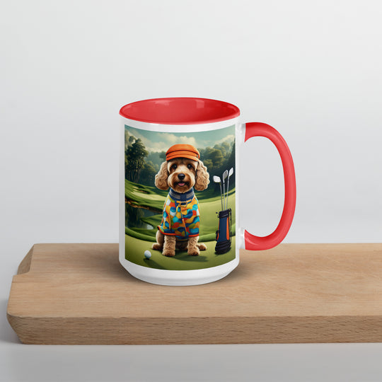 Cockapoo Golfer- Mug with Color Inside v2