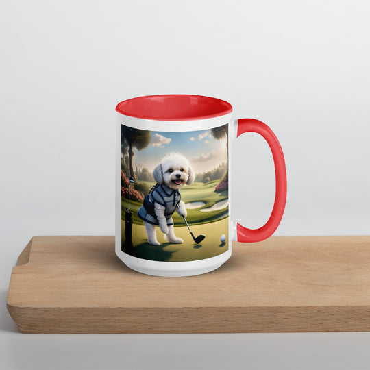 Maltipoo Golfer- Mug with Color Inside