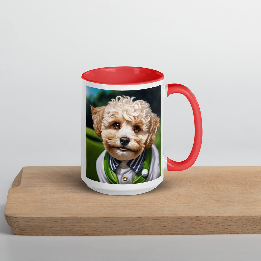 Maltipoo Golfer- Mug with Color Inside v2