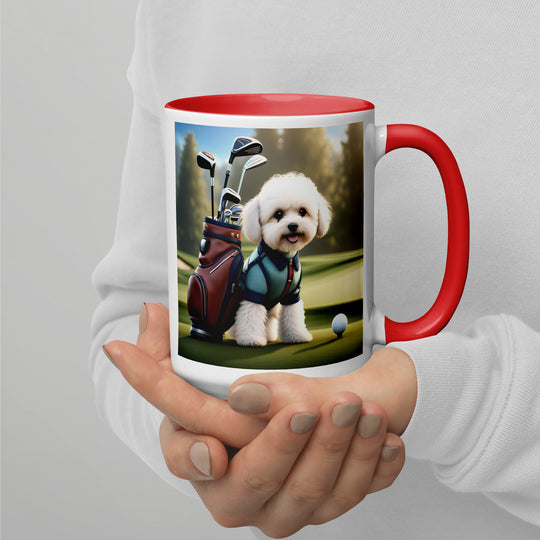 Maltipoo Golfer- Mug with Color Inside v4