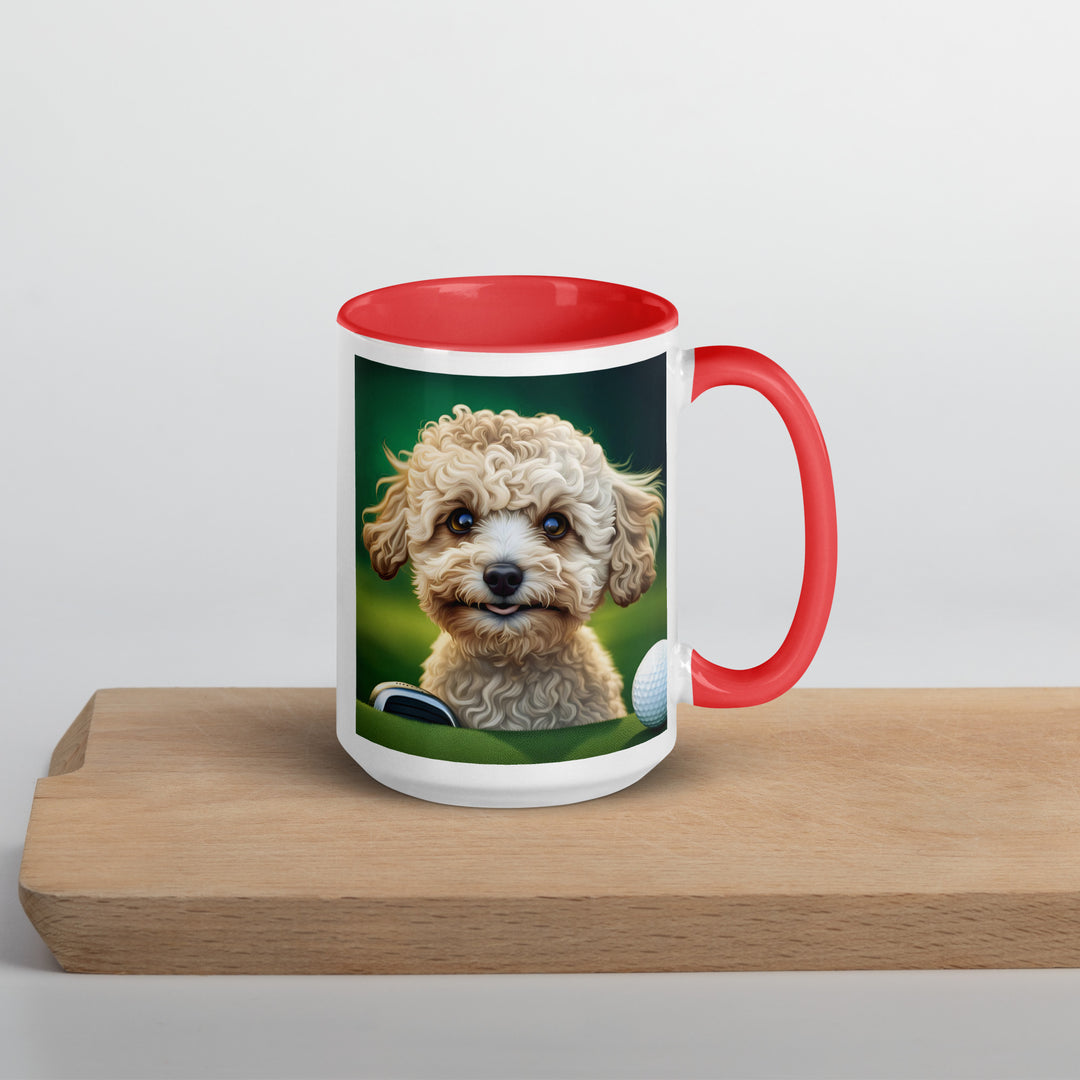 Maltipoo Golfer- Mug with Color Inside v6