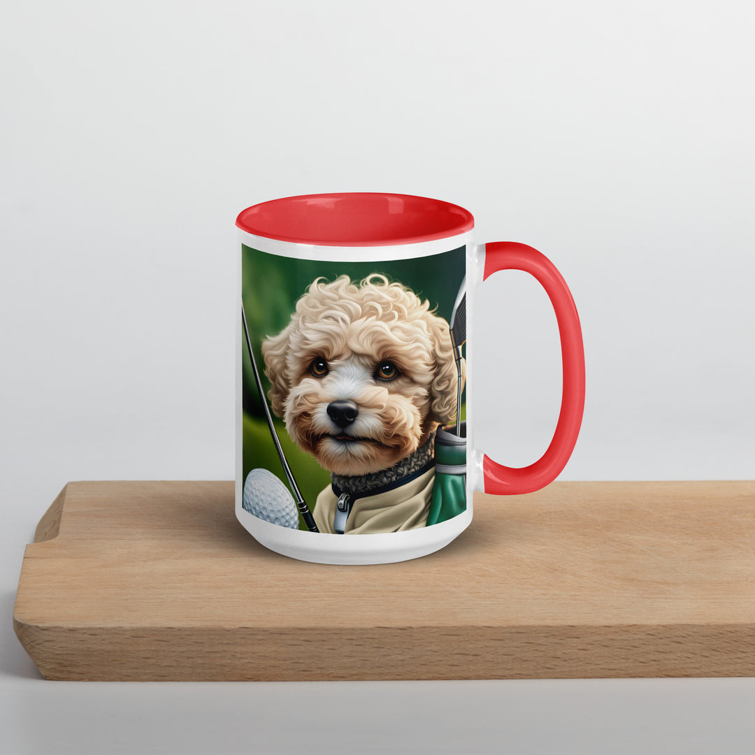 Maltipoo Golfer- Mug with Color Inside v8