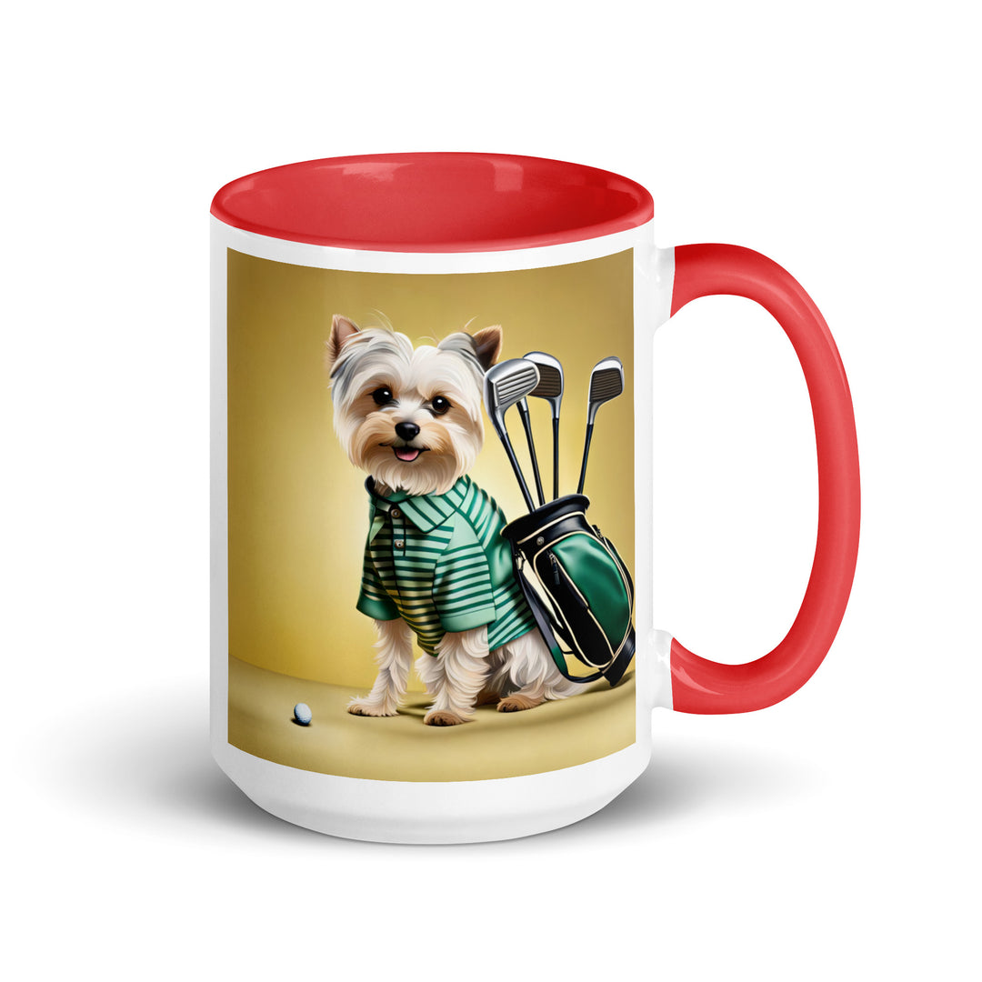 Morkie Golfer- Mug with Color Inside