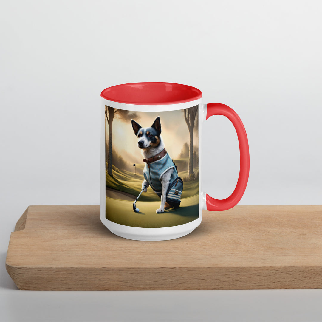 Texas Heeler Golfer- Mug with Color Inside v2