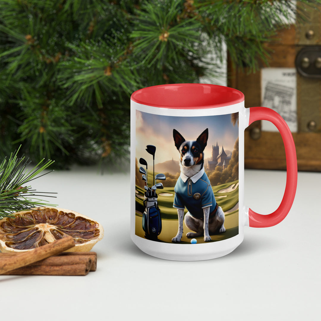 Texas Heeler Golfer- Mug with Color Inside v3