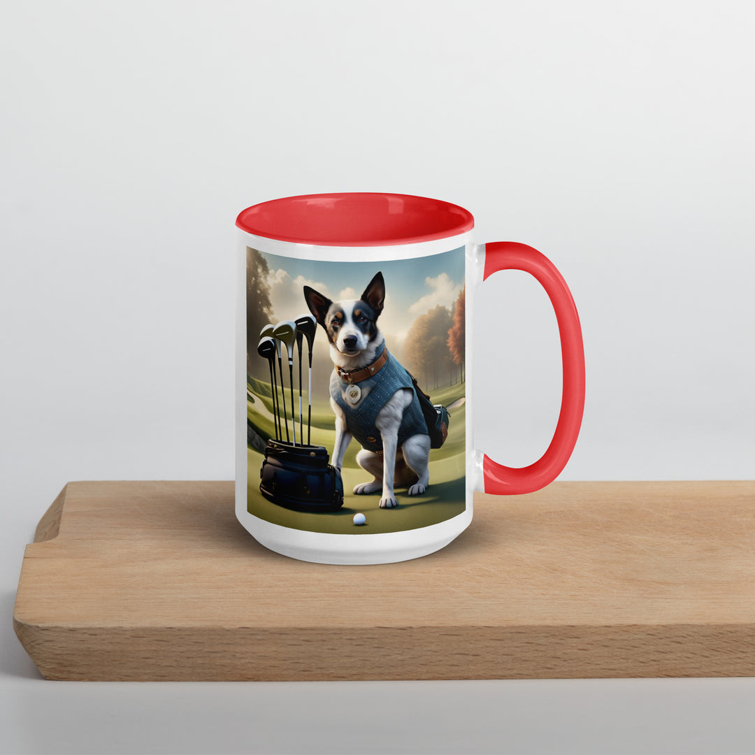 Texas Heeler Golfer- Mug with Color Inside v5