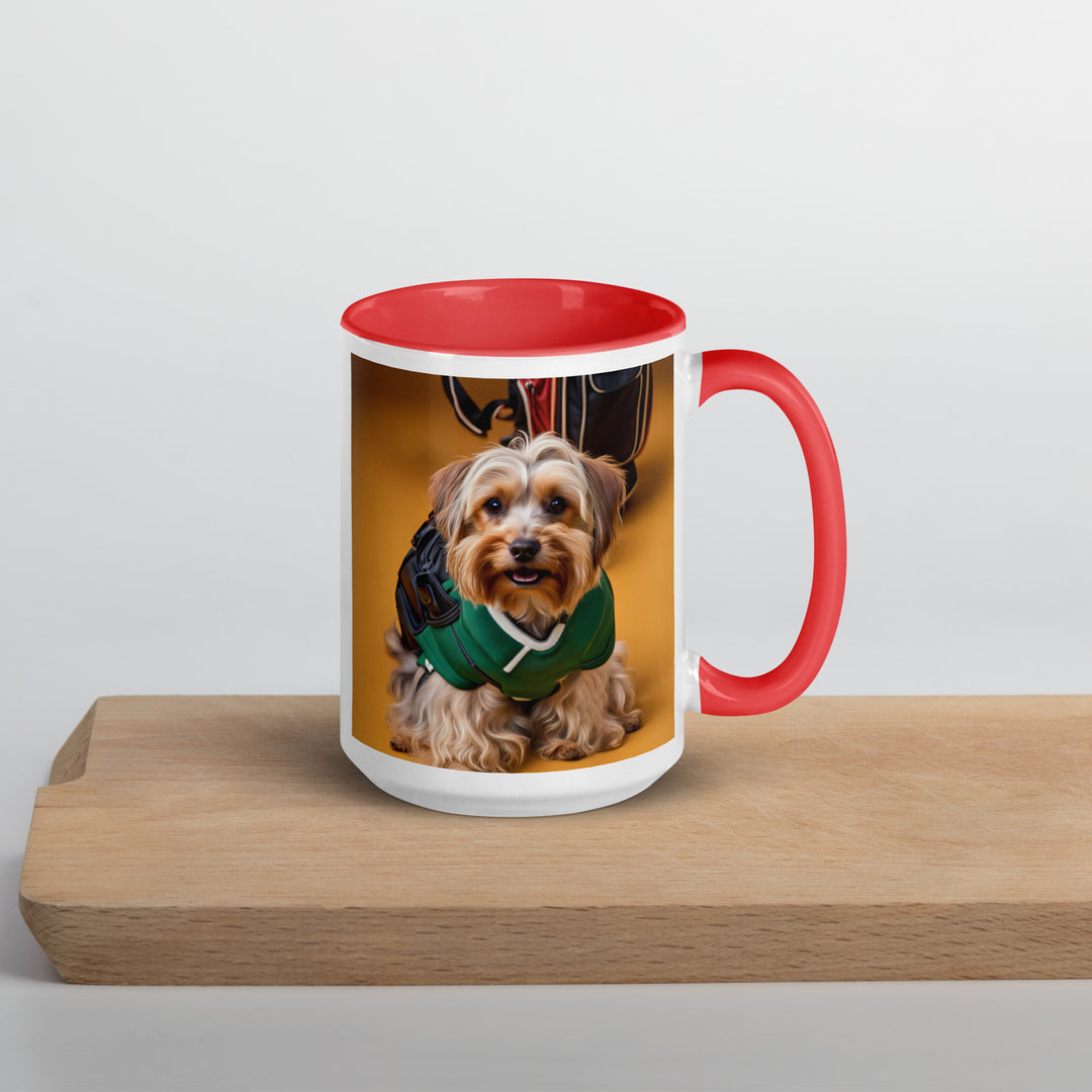 Yorkipoo Golfer- Mug with Color Inside