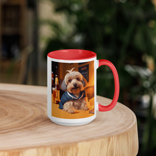 Yorkipoo General- Mug with Color Inside v7