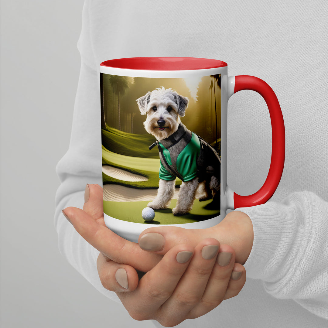 Schnoodle Golfer- Mug with Color Inside v3