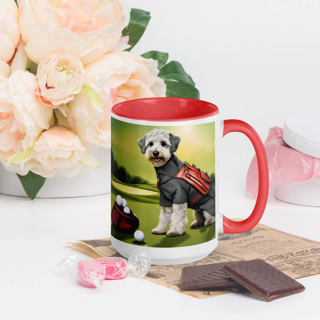 Schnoodle Golfer- Mug with Color Inside v6