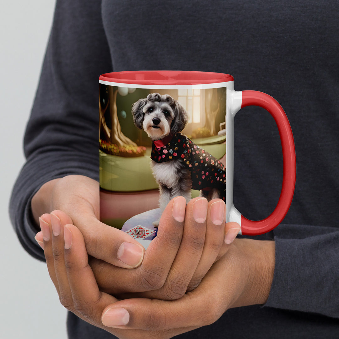 Schnoodle Golfer- Mug with Color Inside v7