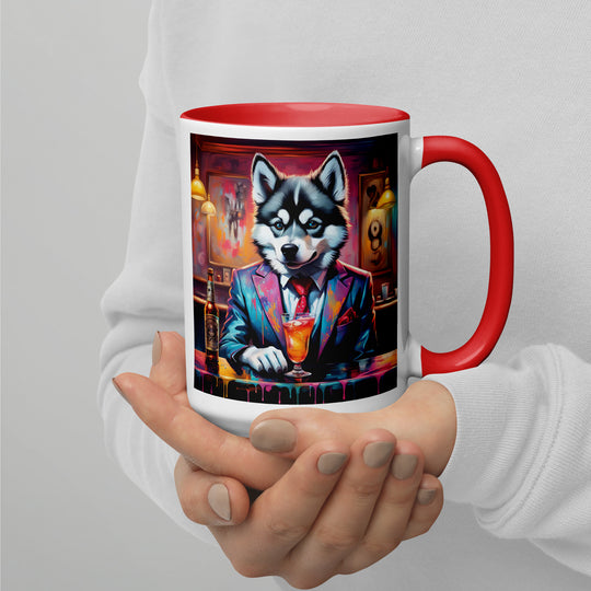 Pomsky General- Mug with Color Inside v4