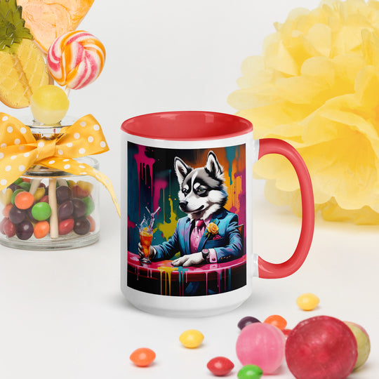 Pomsky General- Mug with Color Inside v7