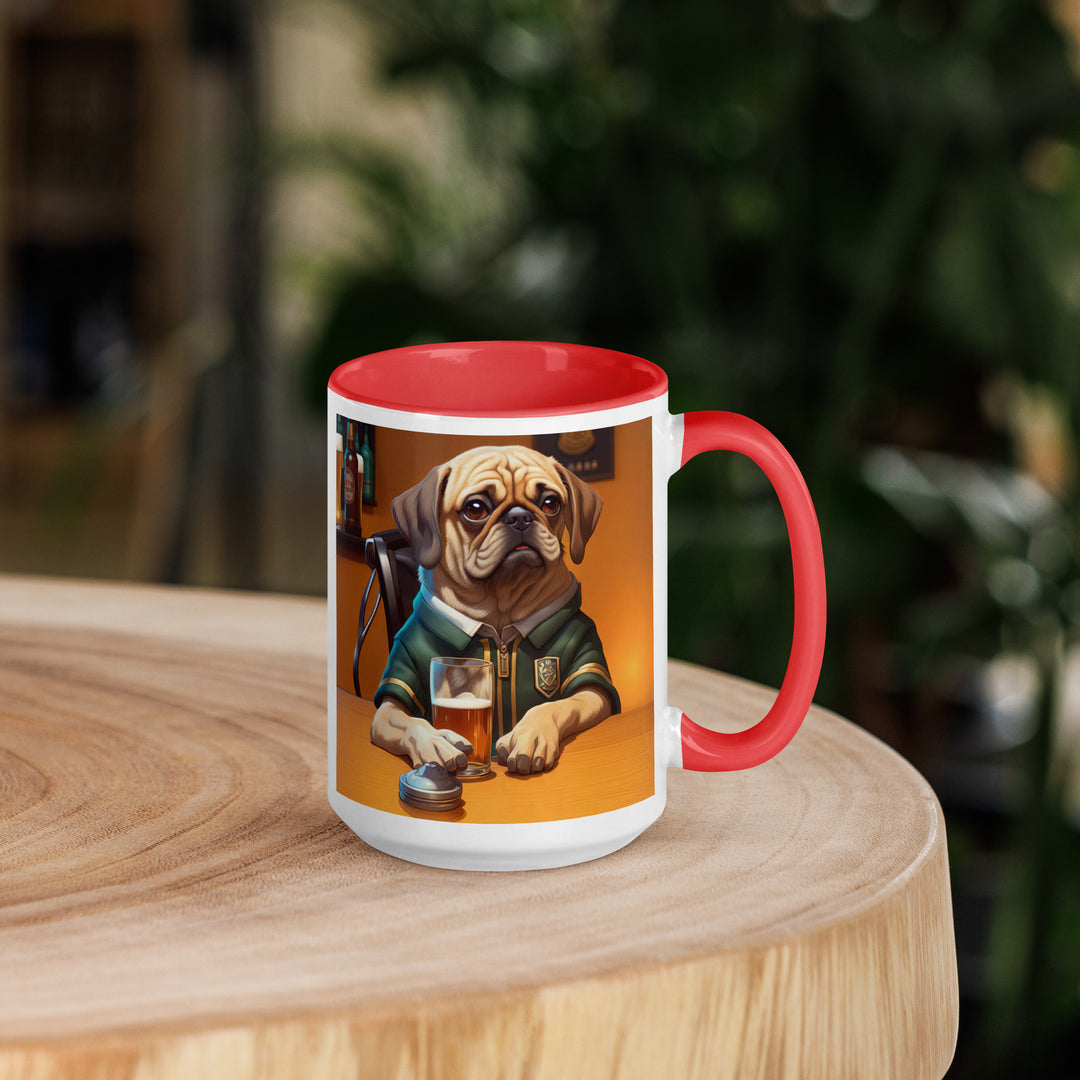 Puggle Golfer- Mug with Color Inside v14