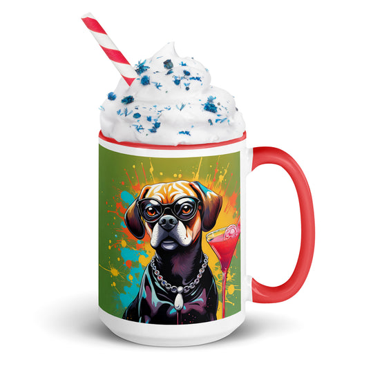 Puggle General- Mug with Color Inside v9