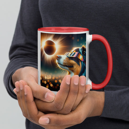 Australian Shepherd Eclipse- Mug with Color Inside