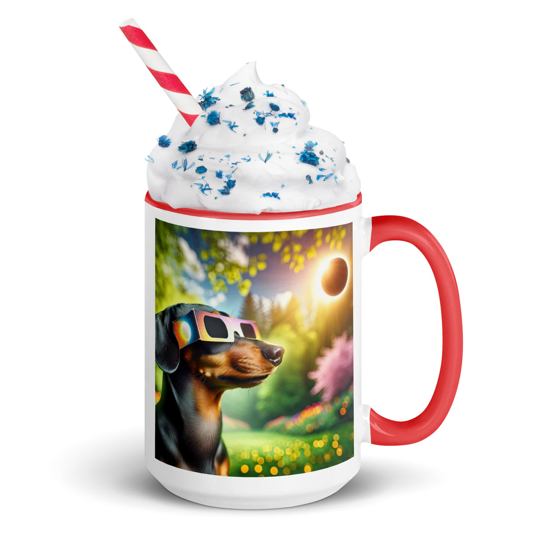 Dachshund Eclipse- Mug with Color Inside