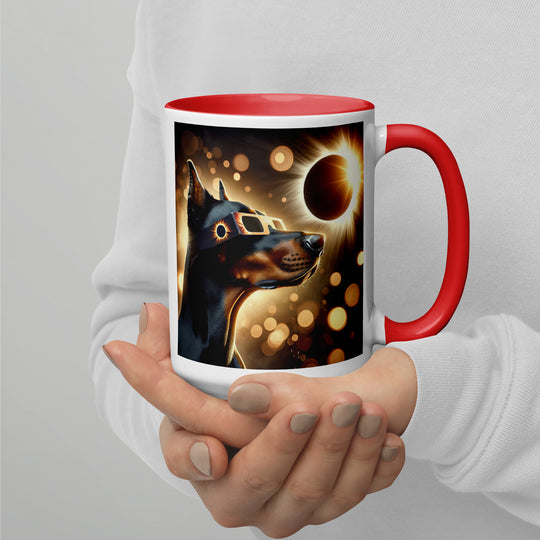 Doberman Pincher Eclipse- Mug with Color Inside