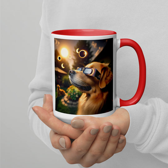 Golden Retriever Eclipse- Mug with Color Inside v2