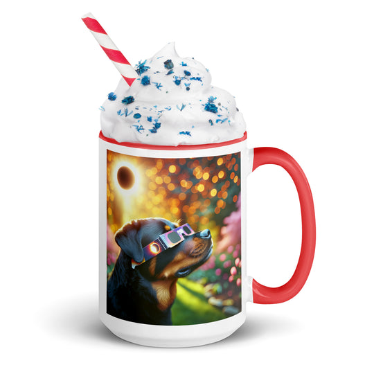 Rottweiler Eclipse- Mug with Color Inside