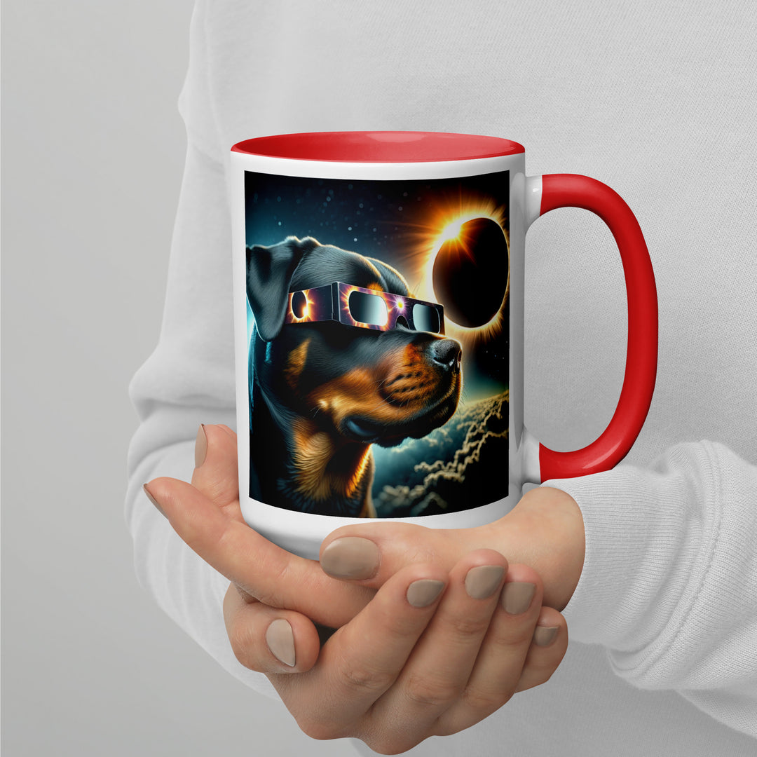 Rottweiler Eclipse- Mug with Color Inside v2