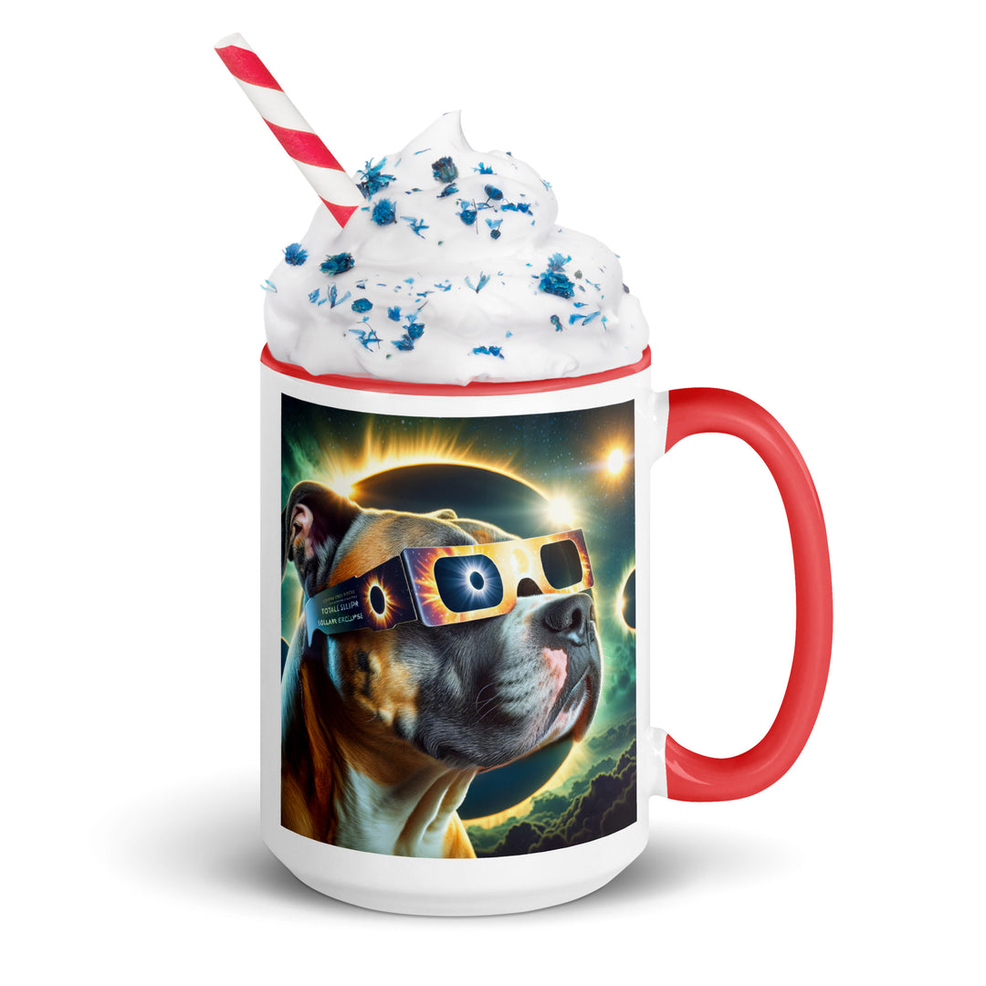 Catahoula Bulldog Eclipse- Mug with Color Inside v2