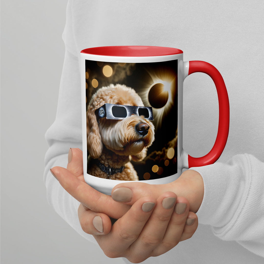 Goldendoodle Eclipse- Mug with Color Inside v2