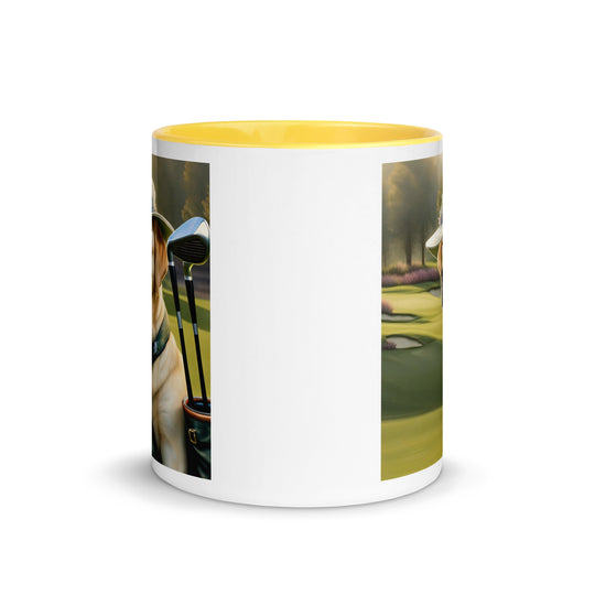 Mug with Color Inside-Labrador Retriever Golfer V4