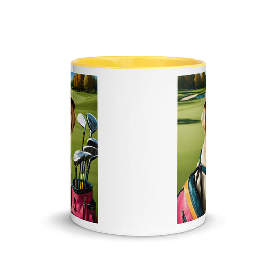 Mug with Color Inside-Labrador Retriever Golfer V10