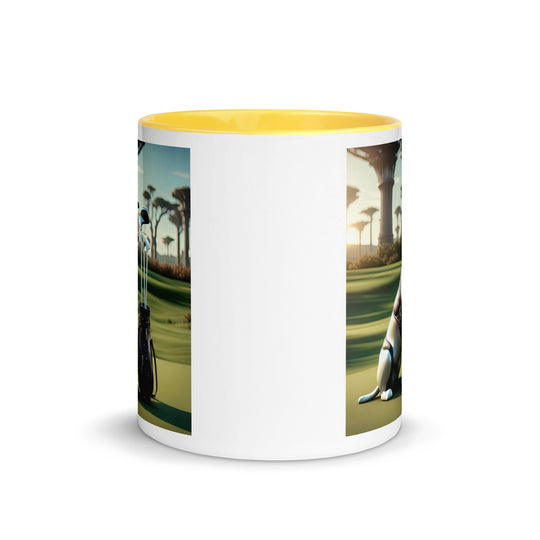 Mug with Color Inside-Labrador Retriever Golfer V11