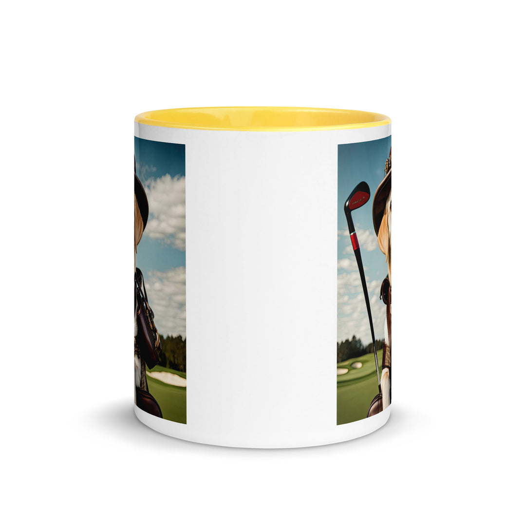 Mug with Color Inside-Labrador Retriever Golfer V12