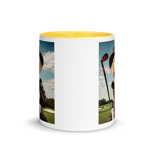 Mug with Color Inside-Labrador Retriever Golfer V12