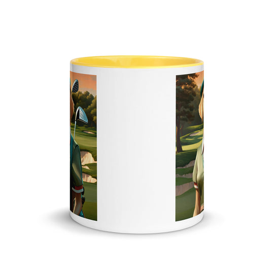 Mug with Color Inside-Labrador Retriever Golfer V15