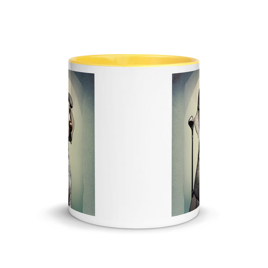 Mug with Color Inside-Labrador Retriever Golfer V17