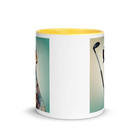 Mug with Color Inside-Labrador Retriever Golfer Labrador Retriever Golfer V18