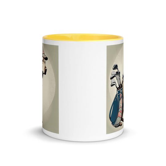 Mug with Color Inside-Labrador Retriever Golfer V19