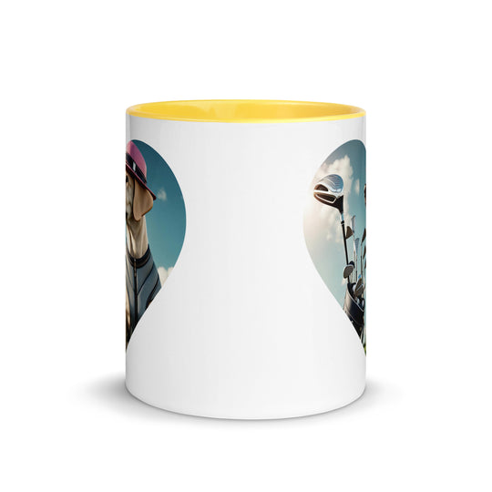 Mug with Color Inside-Labrador Retriever Golfer V23