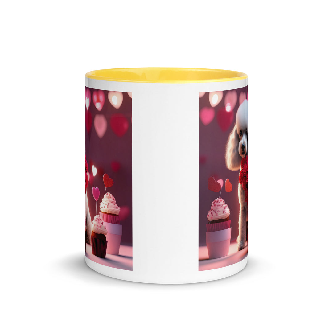 Poodle Romantic- Mug with Color Inside v3