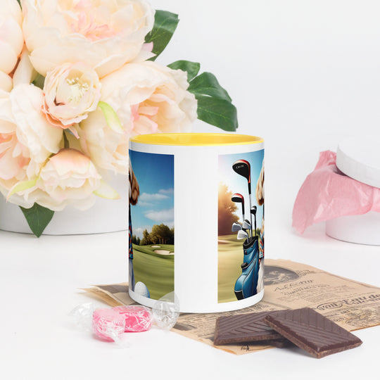 Cavachon Golfer- Mug with Color Inside