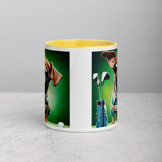 Chiweenie Golfer- Mug with Color Inside v6