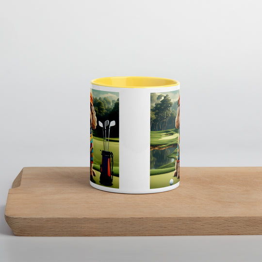 Cockapoo Golfer- Mug with Color Inside v2