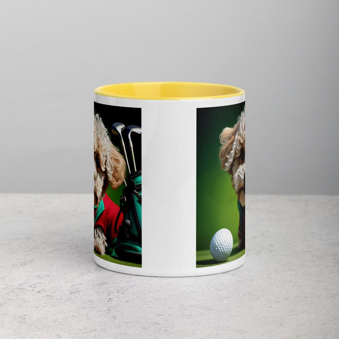 Maltipoo Golfer- Mug with Color Inside v9