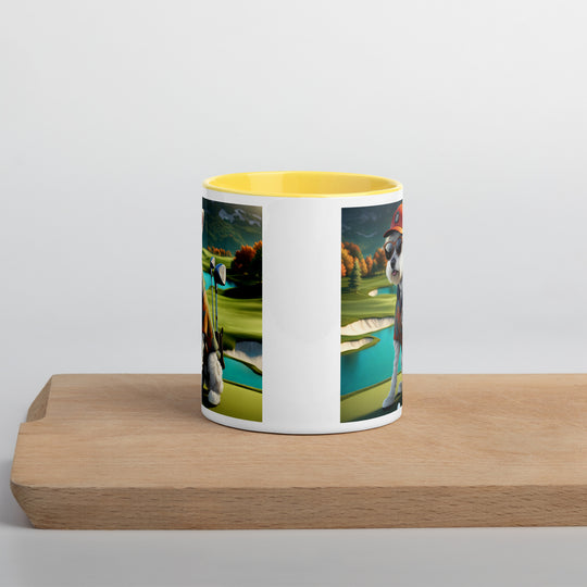 Pekapoo Golfer- Mug with Color Inside v13